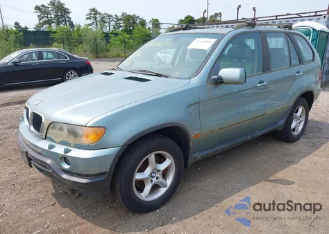 2002 BMW X5 3.0I z USA, uszkodzony, nr VIN 5UXFA53542LH79711